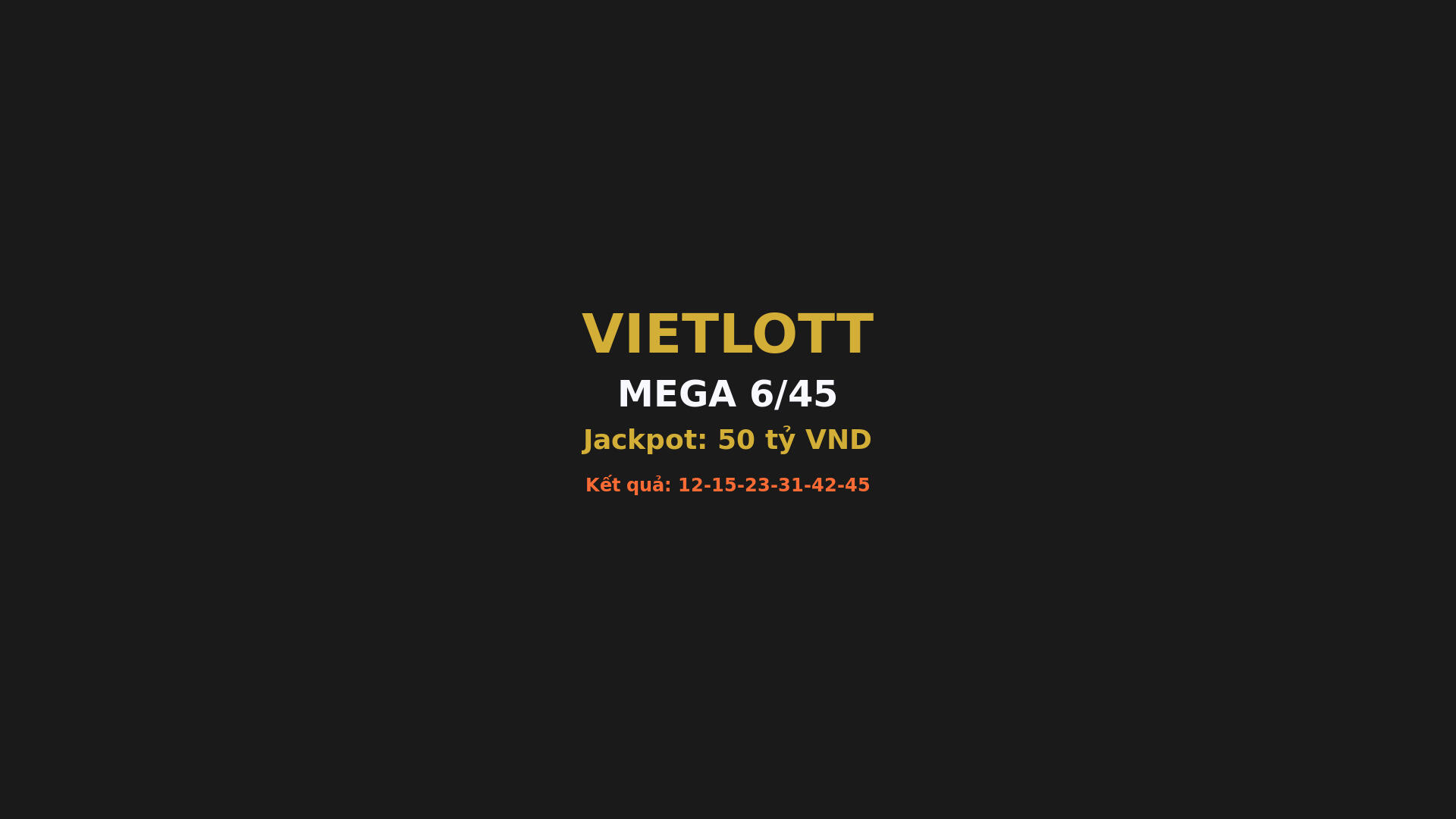 Logo Vietlott với các con số jackpot khủng
